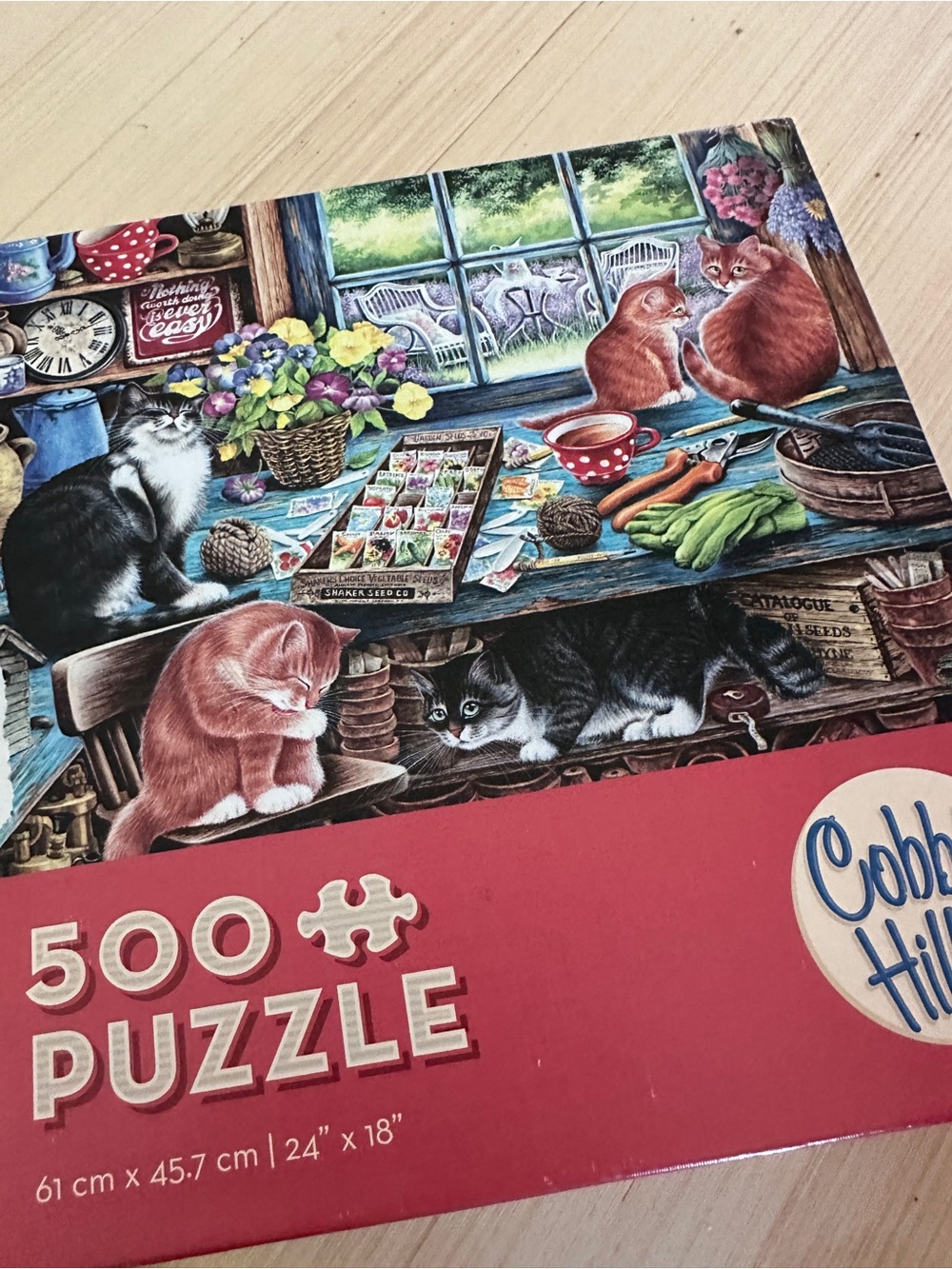 Cobble Hill 500-Piece Cats Puzzle - Red Artwork